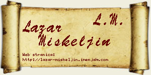 Lazar Miškeljin vizit kartica